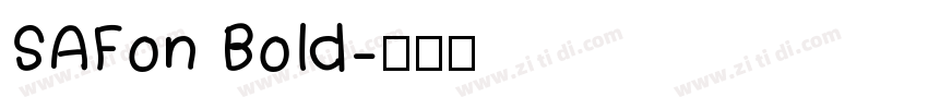 SAFon Bold字体转换